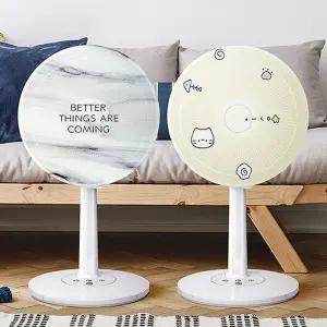 흰색 선풍기 원형 커버 스탠드 벽걸이 먼지 차단 망 안 전보관 스판 덮개/보관 카바 덮게 스텐드 바닥