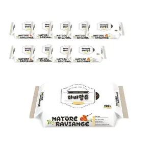 엠보싱 물티슈 네이처 100매 10개물티슈100매 엠보싱물티슈 1회용물티슈 일회