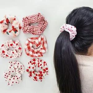 올림헤어헤어밴드 여성 똥머리 포인트 사계절착용 머리곱창고무줄