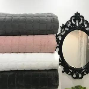 누블 따뜻한 극세사 침대 패드 SS/Q/K 국산 논 매트리스 이불 그레이