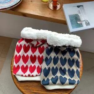 강아지 하트 몽실 후드티 2XL 1P 반려견 겨울 티셔츠 WD1840E