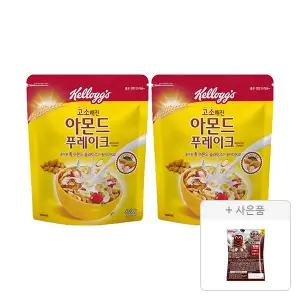 켈로그 아몬드 푸레이크 600g, 2개 + 증정(첵스초코 쿠키앤크림 30g, 1개)
