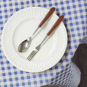 체크 식탁커버 예쁜식탁보 빈티지 감성 면테이블보 WEC9CA8