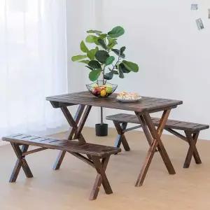 접이식 원목 방부목 테이블 벤치 의자 세트 캠핑 피크닉 카페 테라스 행사 폴딩 나무 식탁