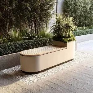 스테인레스 벤치 의자 화분 꽃 조경 플랜트박스 옥상