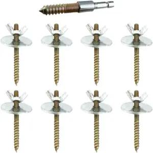 발라쿠 8 농어 고정용 버드 나사 나사가 달린 케이지 하드웨어 와셔 윙 너트 및 드릴 도구 육종 상자 음식