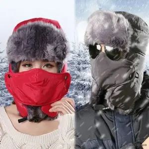 자연인 귀달이 스타일 마스크방한모 털모자 마스크 고