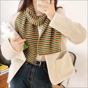 넥워머 스트라이프 방한 겨울 남자 머플러 여자 4컬러 목도리