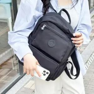 여성 나일론 캐주얼 백팩 데일리 대학생 여행 가방