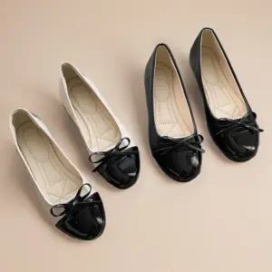 고급스러운 리본 디자인 구두 여성 플랫슈즈 데일리