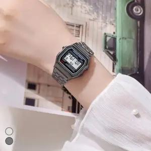 사각 전자시계 남자 여성 손목시계 메탈 패션 시계