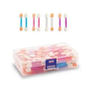 네일아트 파우더 전용 팁브러쉬 4색혼합 120개입 세트 WFHTXT2