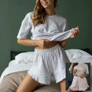 줄리 레오파드 여름 홈웨어상하세트(상의+하의) 수면잠옷 여름잠옷 파자마 반팔홈웨어 빅사이즈