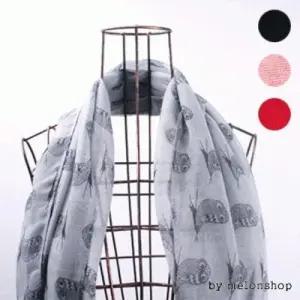 스카프 파우치데이 부엉이 머플러목도리 땡처리 WT037 WEDD483