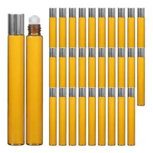 롤온 향수용기 공병 실버 뚜껑 브라운 10ml 30개 WEE7187