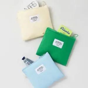 멀티 수납 소프트 미니 파우치 화장품 필통 여행용 소품 지퍼 포켓