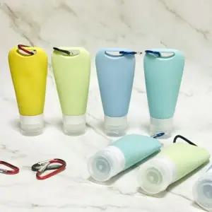 ( )카라비너형 여행공병세트 실리콘 지퍼백파우치포함