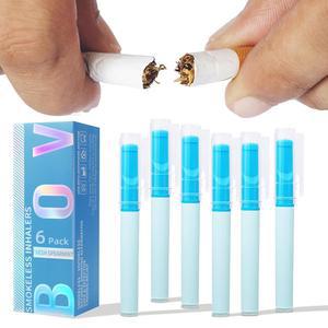 디퓨저 스틱 6팩, 비전기성 식물 기반의 오래 지속되는 맛 공기 구강 보조제, 상쾌 자연 금연 신선한 편안함, 상쾌 폐 스피어민트 지원, 청소