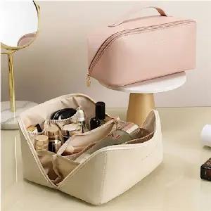 메이크업 대용량 화장품 케이스 깔끔 분리 수납 여행 데일리 파우치