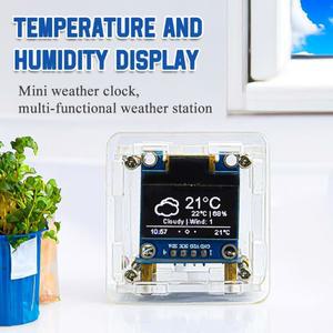 호환 DIY 디지털 시계 키트  ESP8266 미니 날씨 와이파이 납땜 연습  전자 다기능 기상 관측소