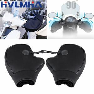 오토바이 두꺼운 따뜻한 핸들 바 머프 방수 스쿠터 그립 핸들 바 머프 겨울 보호 따뜻한 열 커버 장갑