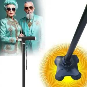 (선택 TM708 사발지팡이)LED 노인 어르신 지팡이 할머니 선물용 경량 보행 보조 네발