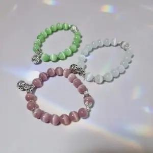 패션 염주 팔찌 선물 오팔 스타일 퍼플 그린 화이트