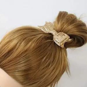 비즈 소품 헤어 금색 스팽글 머리핀 집게 헤어핀 리본