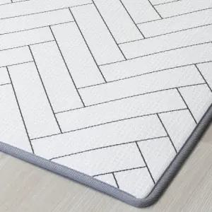 쿠셔니 논슬립 헤링본 PE 거실매트