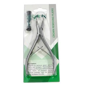 독일 치과용 크라운 그립퍼 리무버 플라이어 6인치 각도 / 실리콘 팁 10개 추가