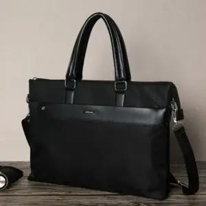 (색상 블랙)사무용 댄디 남성 크로스백 서류 가죽 백팩 직장인 가방