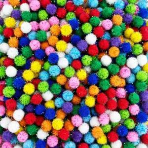 예술 및 공예 장식용 Jxpinet 1000개 0.6인치 멀티컬러 반짝이 폼 볼