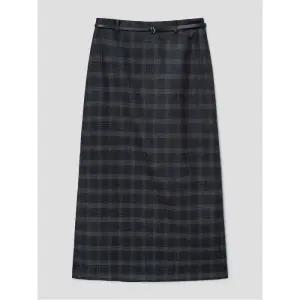 벨티드 체크 스커트  애쉬 (356127SM24)