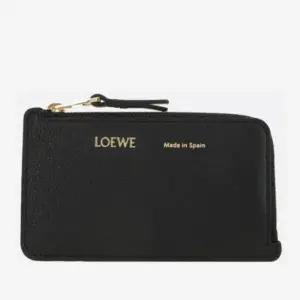 로에베 골드톤 하드웨어 가죽 지퍼 카드지갑 C612Z40X01 1100