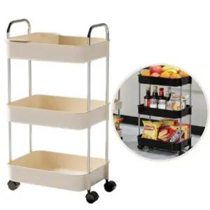 슬림형 이동식 트롤리 주방 틈새 수납장 바퀴형 선반