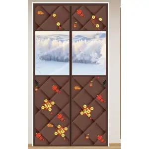 바람막이커튼 패딩커튼 중문방풍 찍찍이 커텐 커피럭키 70 x 200cm