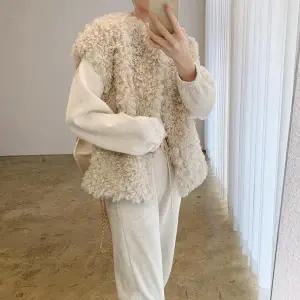 봄 조끼 상의 캐주얼 여성 민 털이 다용도 패셔너블한 가을 겨울 탑 아우터웨어 출퇴근 스타일 루즈핏