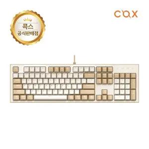 [COX] 유선 기계식 키보드, CK01 SAHARA HUANO 축교환, 갈축 [크림베이지/USB]