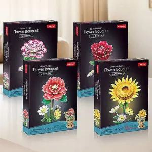 3D 플라워 입체퍼즐 종이 만들기 부케 꽃 꽃부케klm259