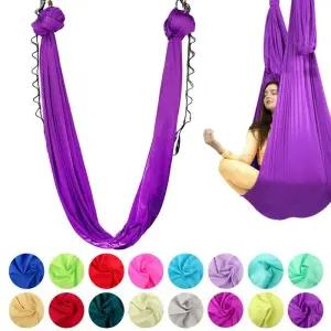 플라잉요가 해먹 천 전문가용 가정용 탄성