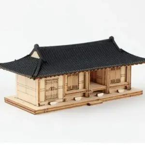 DIY 나무 조립 모형 건축 건물 만들기 미니 기와집 (WFHUJOS)