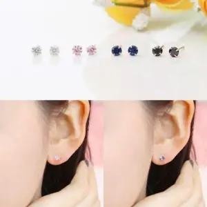 14K GOLD 3mm 큐빅 금 귀걸이 4종 택1 W176CF9
