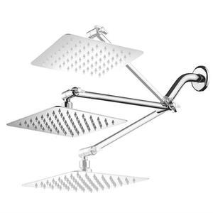 사각 해바라기 샤워 블랙 높이 회전 액세서리 온도조절 스테인레스 세트 Shower