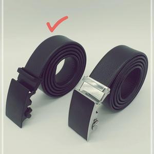 [2개구성] 버클 올블랙 가죽 자동 남자 요술 남성허리띠 혁띠 벨트 NWE31383