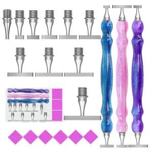 프리미엄 다이아몬드 드로잉 펜 액세서리 다중 위치 스레드 스테인레스 스틸 펜촉 5D 다이아몬드 아트 공예