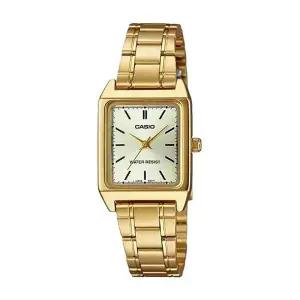[신세계라이브쇼핑]카시오 LTP-V007G-9E 여성 스퀘어 아날로그 메탈 손목 시계