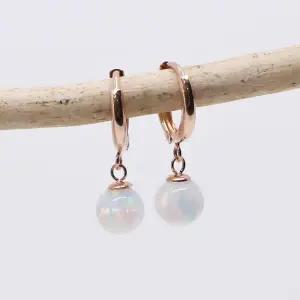 14k 6mm 합성오팔 원터치 귀걸이 OPPE0194