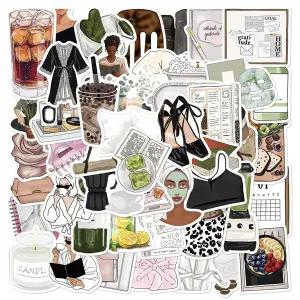 00개 세트 귀여운 스티커 방수 장식용 백 카드 워터병 노트북 DIY 맞춤형 데칼