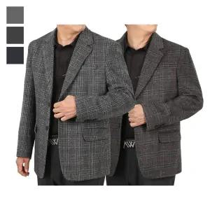 남자 고급 클래식 체크 울 정장 콤비자켓 DA-COW-Q001-베이지