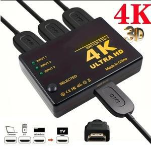 4K 스위처 HDMI 호환 스위치 3 in 1 out HD 1080P 비디오 케이블 분배기 PS4/3 HDTV PC TV 박스 용 1x3 허